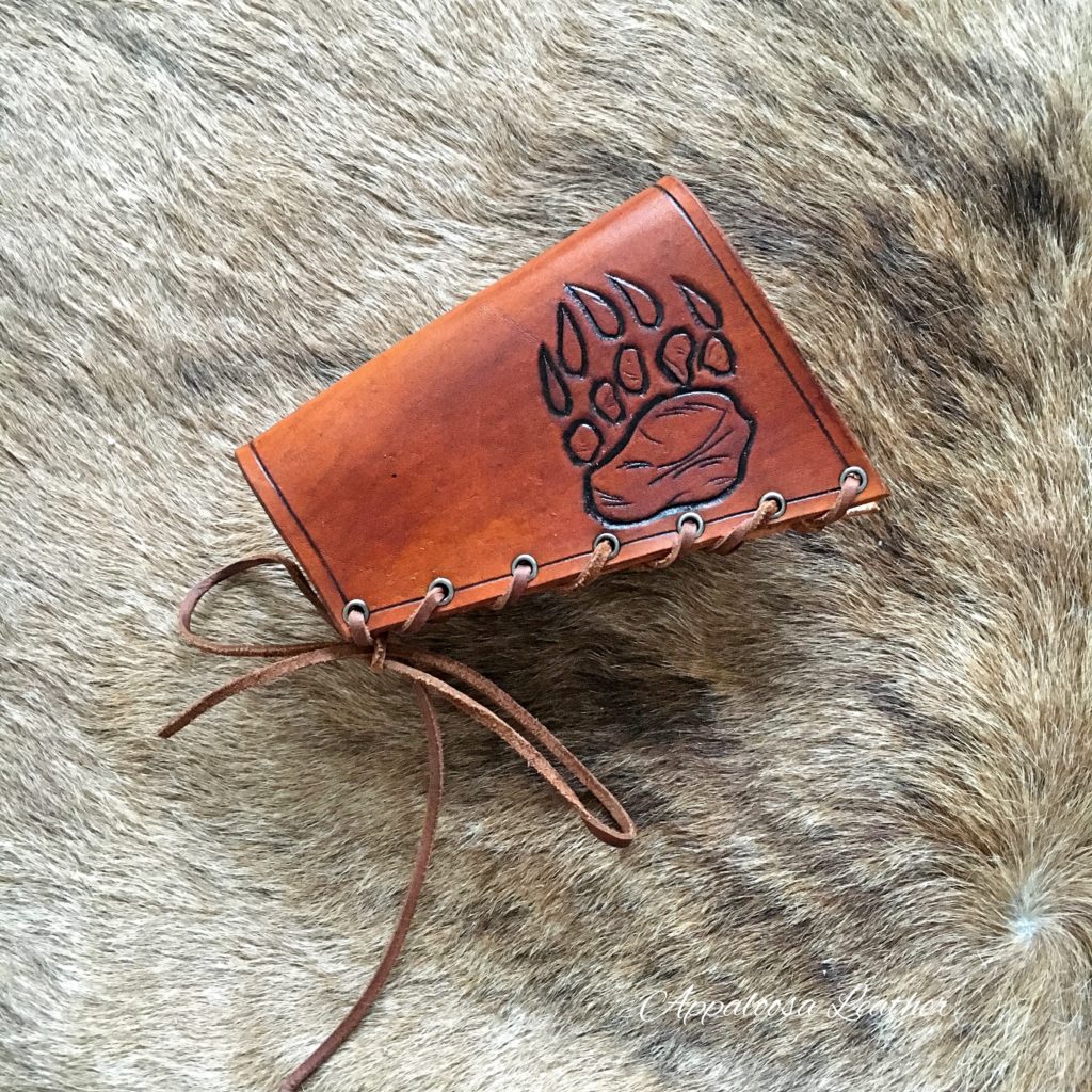 Bear paw 12 gauge ammo leather buttstock cover