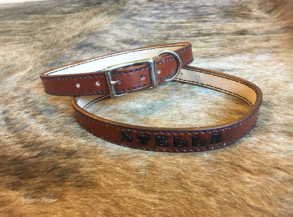 Saddle Brown Dog Collar