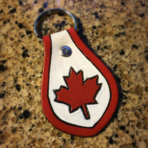 canadian maple leaf flag key fob