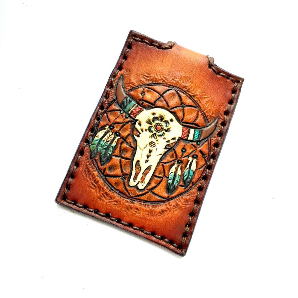 Bull Skull Front Pocket Wallet