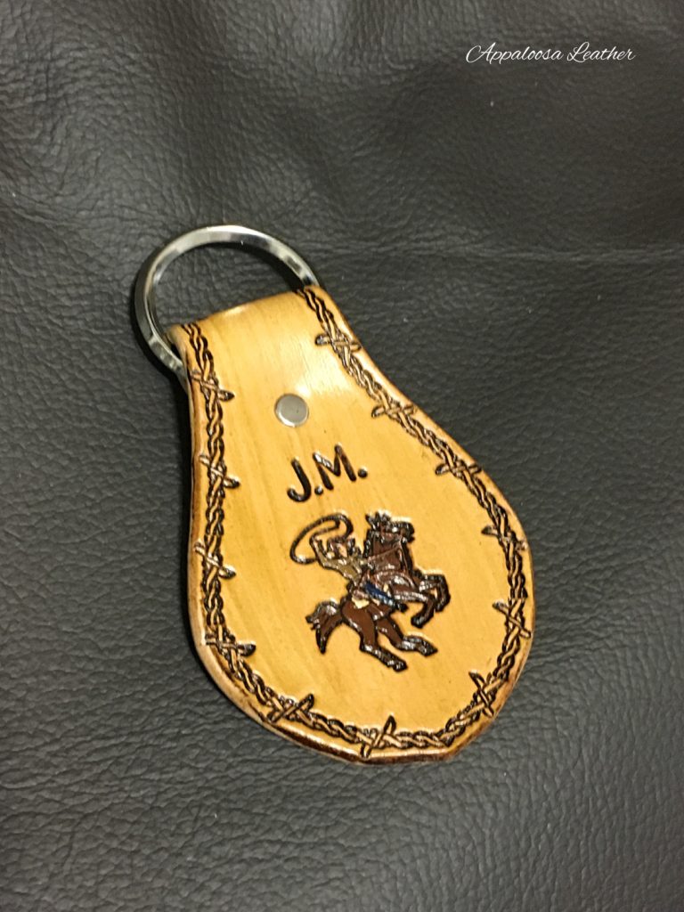 Rodeo Roper and Horse Keyfob