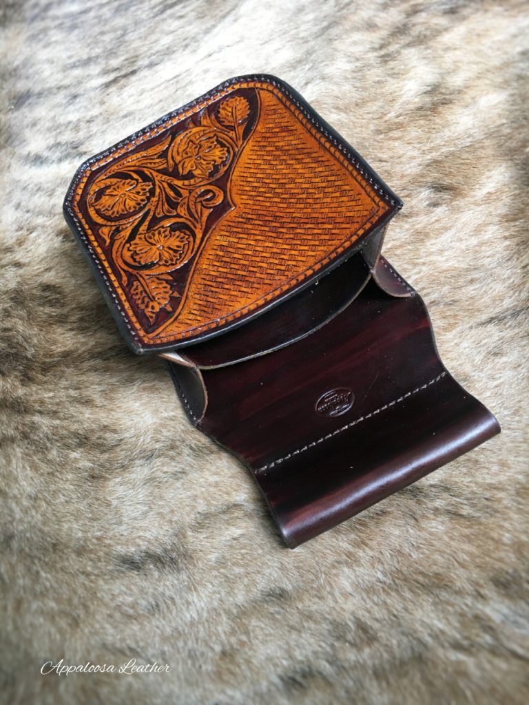 Leather Western Floral Shooting Pouch