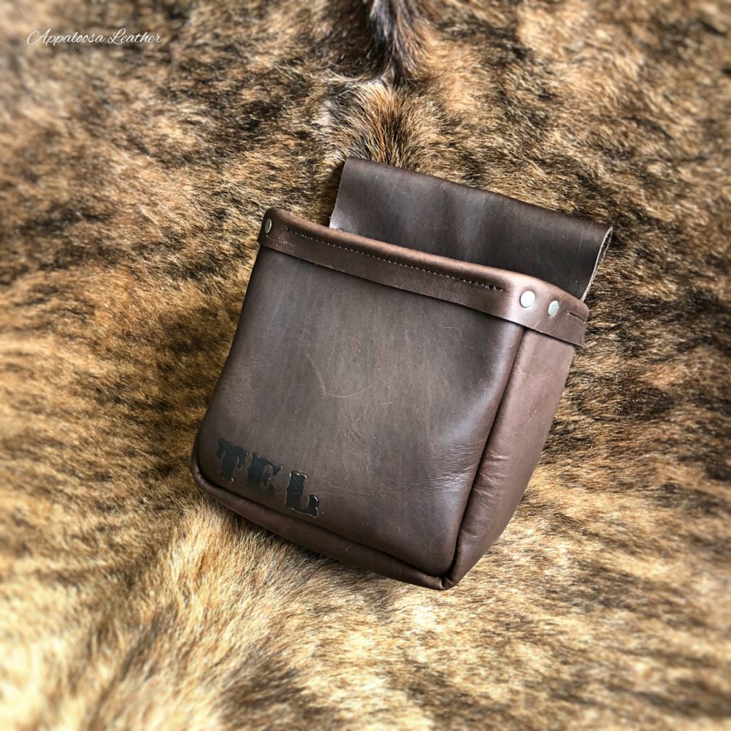 One Compartment Shooting Pouch with Initials