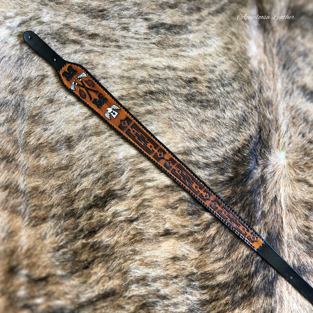 Tomahawk custom leather rifle sling